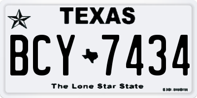 TX license plate BCY7434