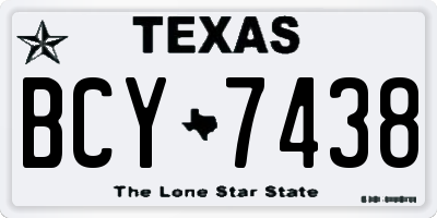 TX license plate BCY7438