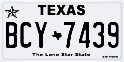 TX license plate BCY7439