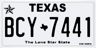TX license plate BCY7441