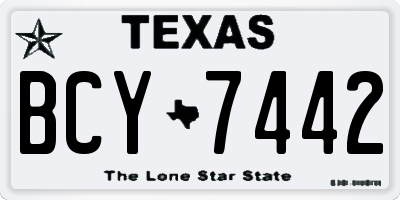 TX license plate BCY7442