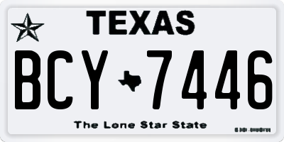 TX license plate BCY7446