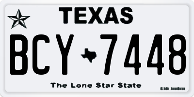 TX license plate BCY7448