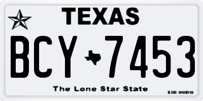 TX license plate BCY7453