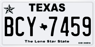TX license plate BCY7459