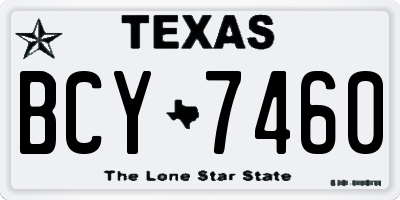 TX license plate BCY7460