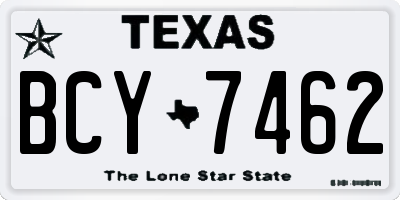 TX license plate BCY7462