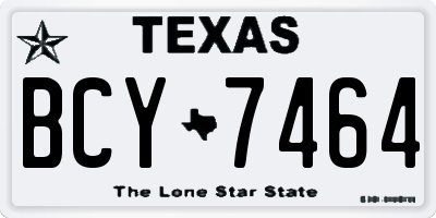 TX license plate BCY7464