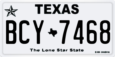 TX license plate BCY7468