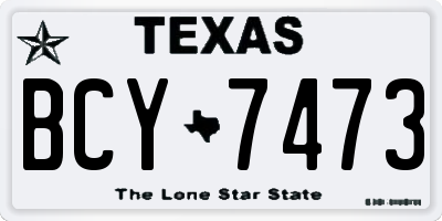 TX license plate BCY7473
