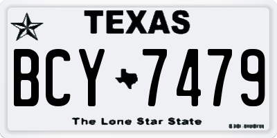 TX license plate BCY7479