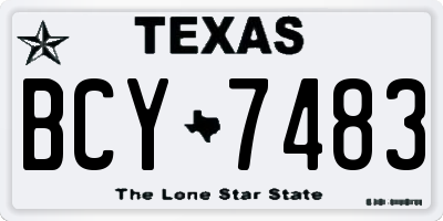TX license plate BCY7483