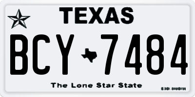 TX license plate BCY7484