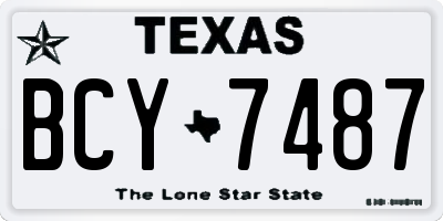 TX license plate BCY7487