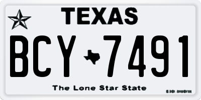 TX license plate BCY7491