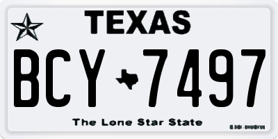 TX license plate BCY7497