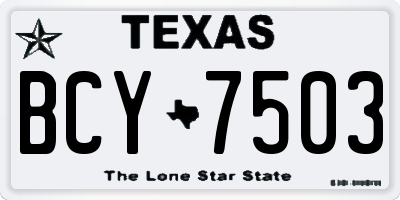 TX license plate BCY7503