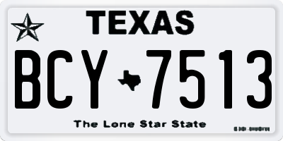 TX license plate BCY7513