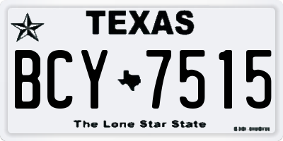 TX license plate BCY7515