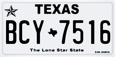 TX license plate BCY7516