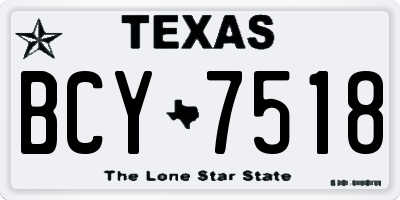 TX license plate BCY7518