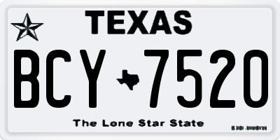 TX license plate BCY7520