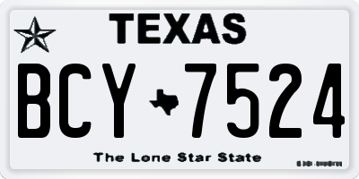 TX license plate BCY7524