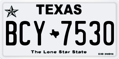 TX license plate BCY7530