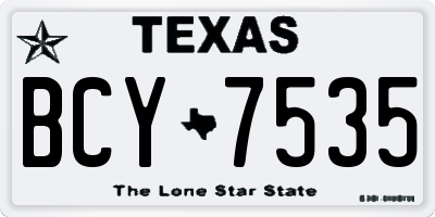 TX license plate BCY7535
