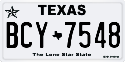 TX license plate BCY7548