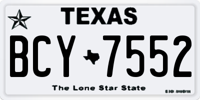 TX license plate BCY7552