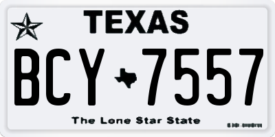 TX license plate BCY7557