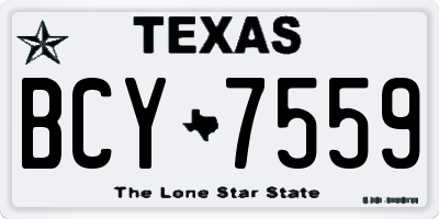 TX license plate BCY7559