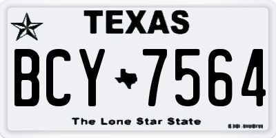 TX license plate BCY7564