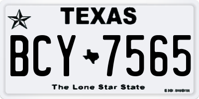 TX license plate BCY7565