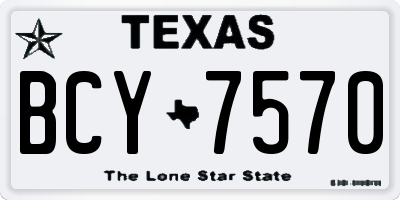 TX license plate BCY7570