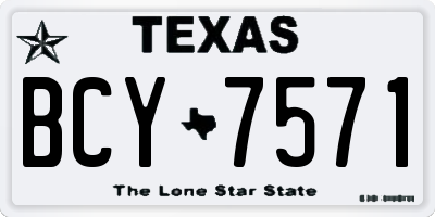 TX license plate BCY7571