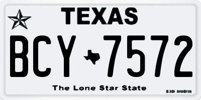 TX license plate BCY7572