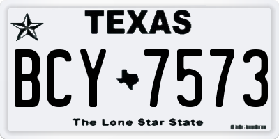 TX license plate BCY7573