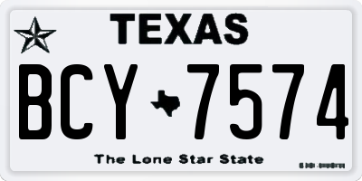 TX license plate BCY7574