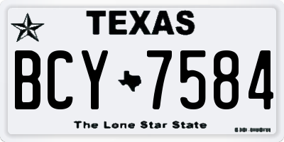 TX license plate BCY7584