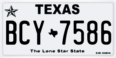 TX license plate BCY7586