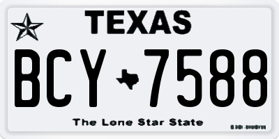 TX license plate BCY7588