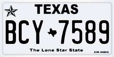 TX license plate BCY7589