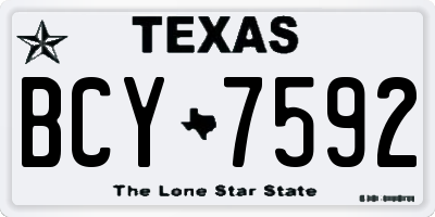 TX license plate BCY7592