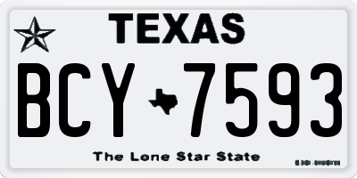 TX license plate BCY7593