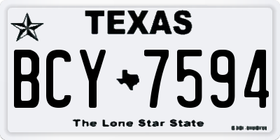 TX license plate BCY7594