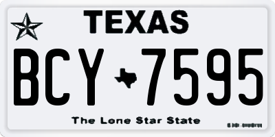 TX license plate BCY7595