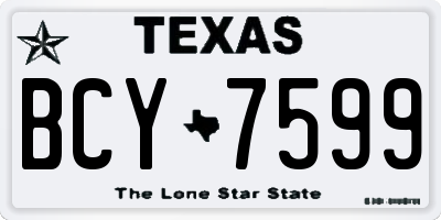 TX license plate BCY7599