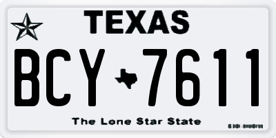 TX license plate BCY7611